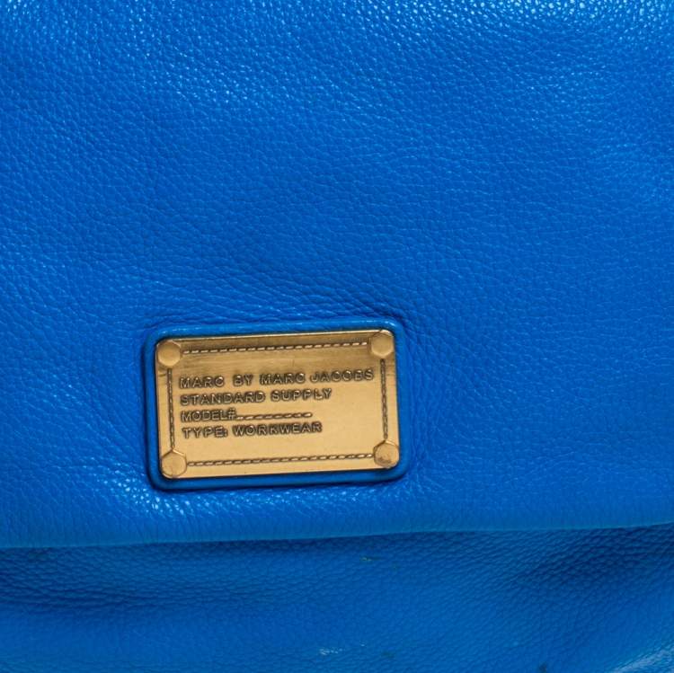 Pre Owned Marc by Marc Jacobs Blue Leather Classic Q Lil Ukita Top Handle Bag