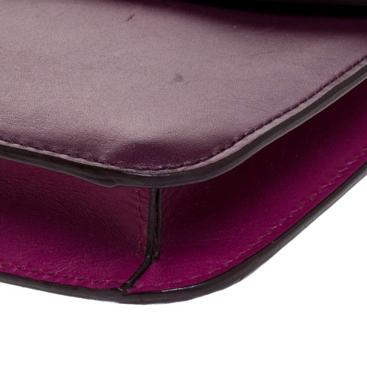 Pre Owned Marc by Marc Jacobs Purple/Magenta Leather Clutch