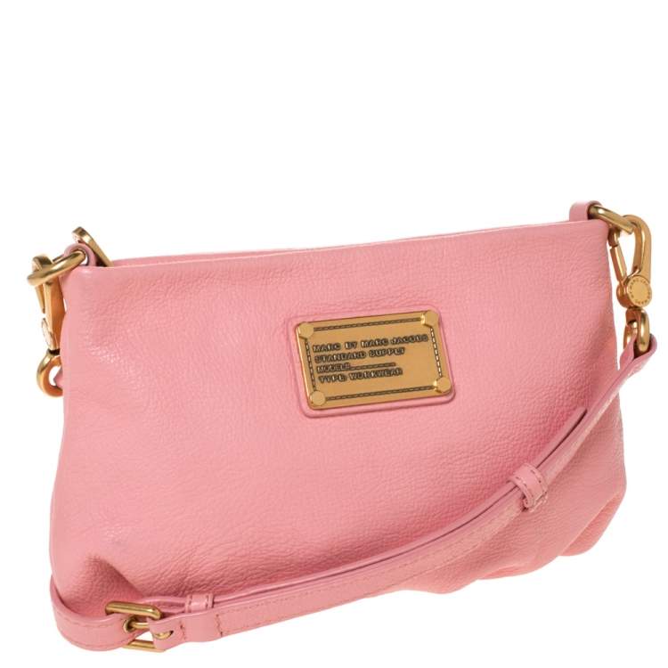 Pre Owned Marc by Marc Jacobs Pink Leather Classic Q Percy Crossbody Bag