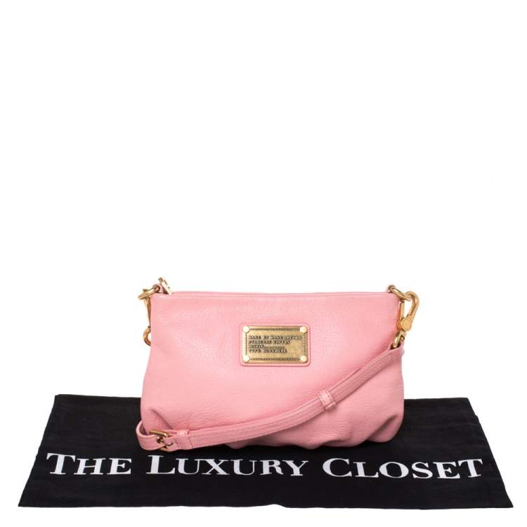 Pre Owned Marc by Marc Jacobs Pink Leather Classic Q Percy Crossbody Bag