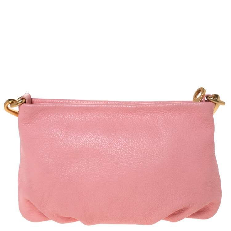 Pre Owned Marc by Marc Jacobs Pink Leather Classic Q Percy Crossbody Bag