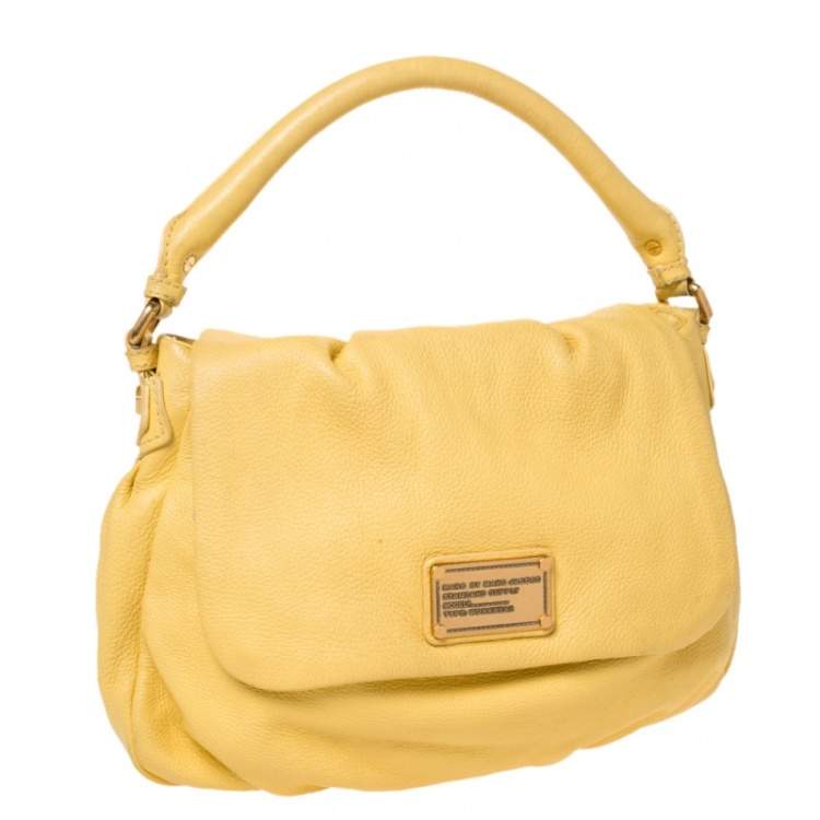 Pre Owned Marc by Marc Jacobs Yellow Leather Classic Q Lil Ukita Top Handle Bag