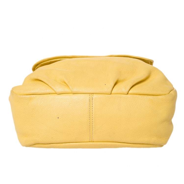 Pre Owned Marc by Marc Jacobs Yellow Leather Classic Q Lil Ukita Top Handle Bag