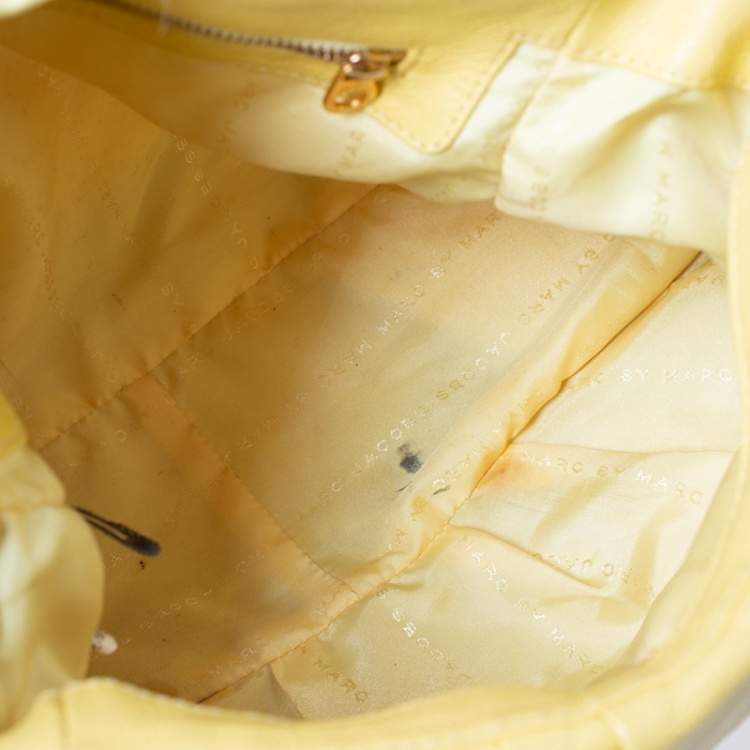 Pre Owned Marc by Marc Jacobs Yellow Leather Classic Q Lil Ukita Top Handle Bag