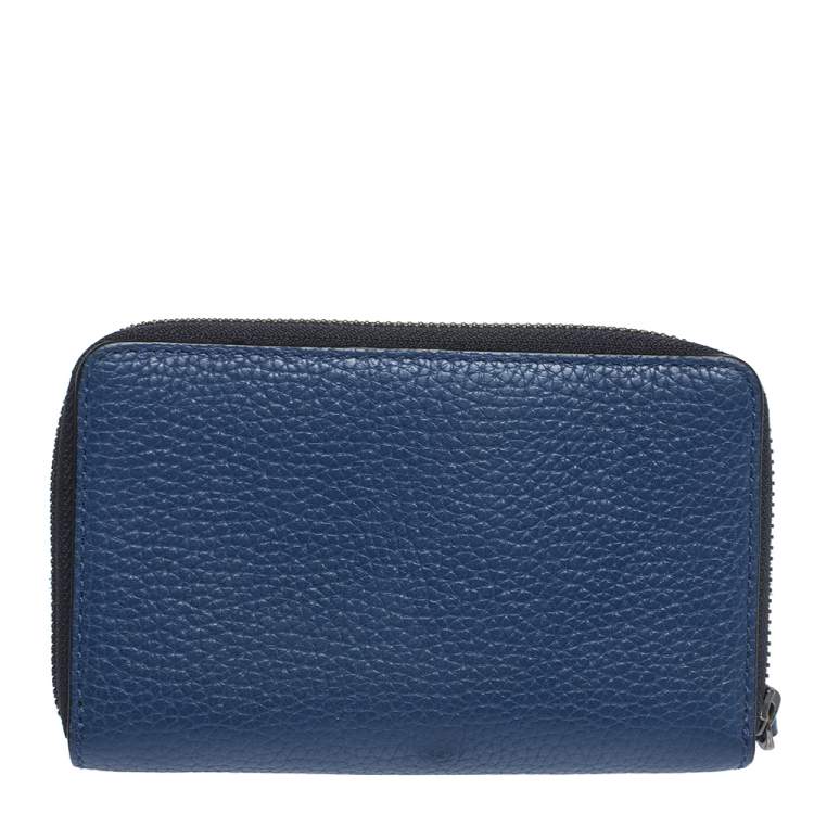 Pre Owned Marc by Marc Jacobs Blue Leather Classic Q Wingman Wallet