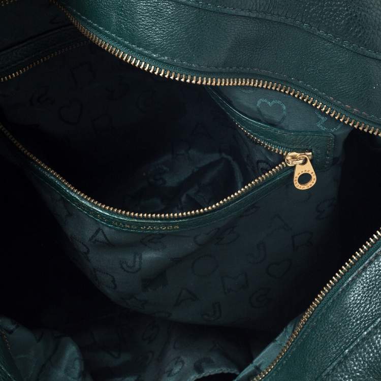 Pre Owned Marc by Marc Jacobs Green Leather Tote 