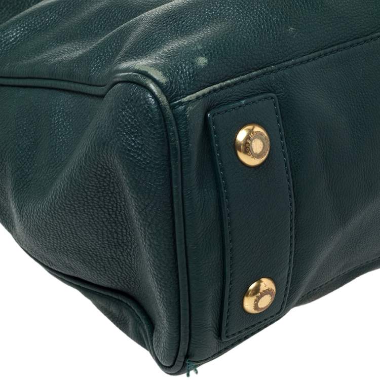 Pre Owned Marc by Marc Jacobs Green Leather Tote 