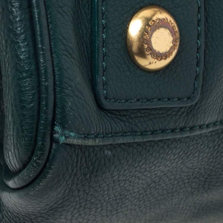 Pre Owned Marc by Marc Jacobs Green Leather Tote 