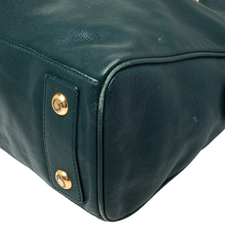 Pre Owned Marc by Marc Jacobs Green Leather Tote 