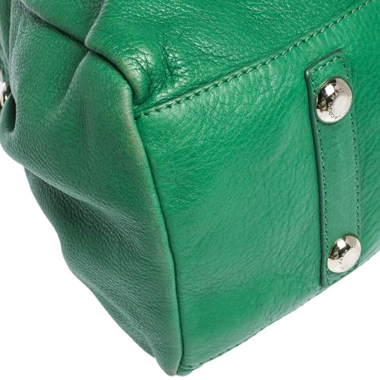 Pre Owned Marc by Marc Jacobs Green Leather Classic Q Baby Aidan Satchel