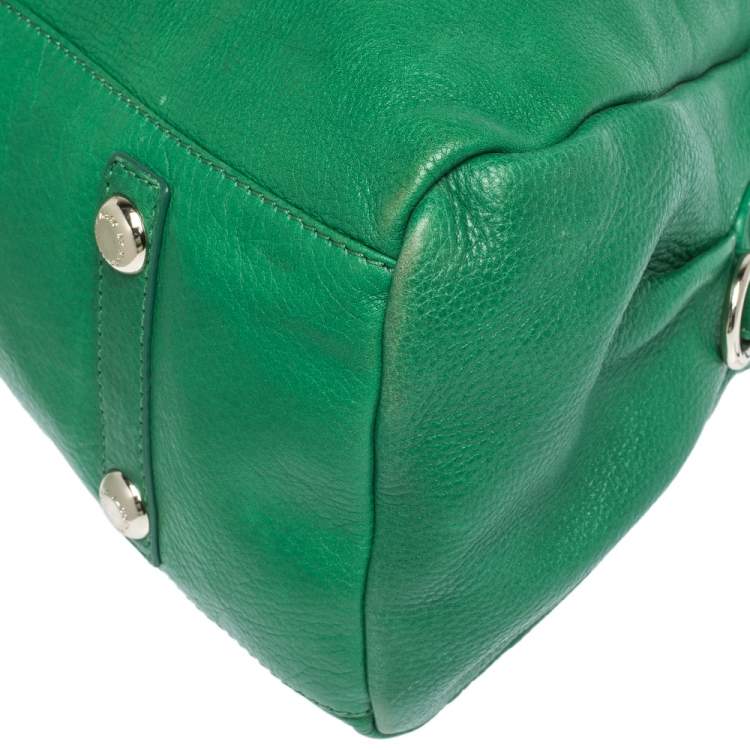 Pre Owned Marc by Marc Jacobs Green Leather Classic Q Baby Aidan Satchel
