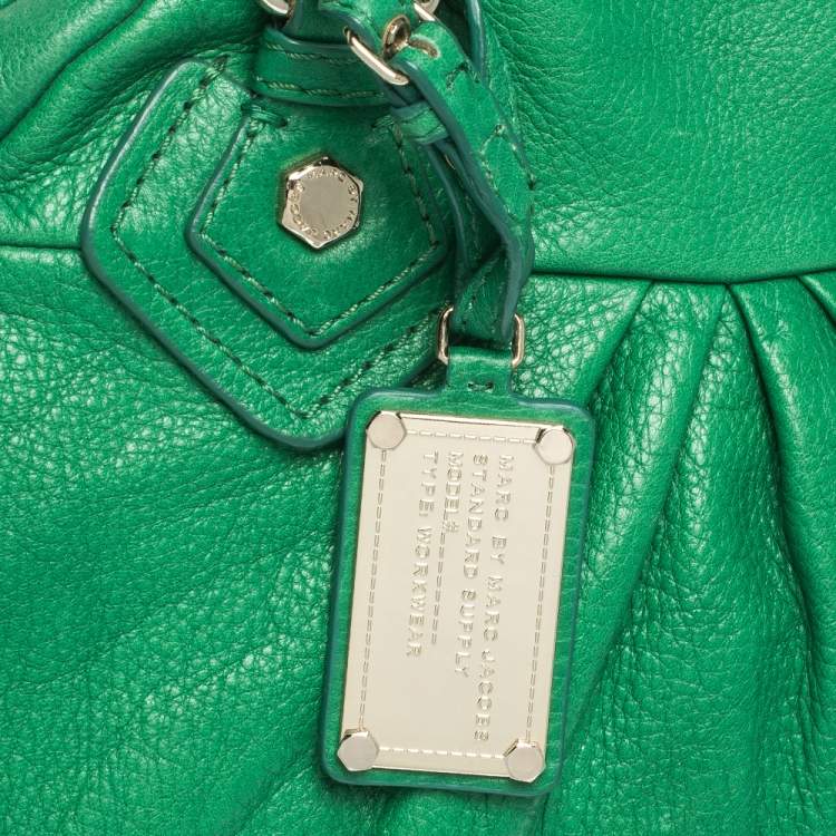 Pre Owned Marc by Marc Jacobs Green Leather Classic Q Baby Aidan Satchel