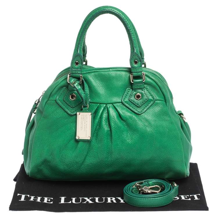 Pre Owned Marc by Marc Jacobs Green Leather Classic Q Baby Aidan Satchel