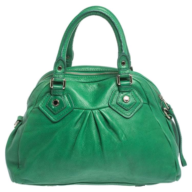 Pre Owned Marc by Marc Jacobs Green Leather Classic Q Baby Aidan Satchel