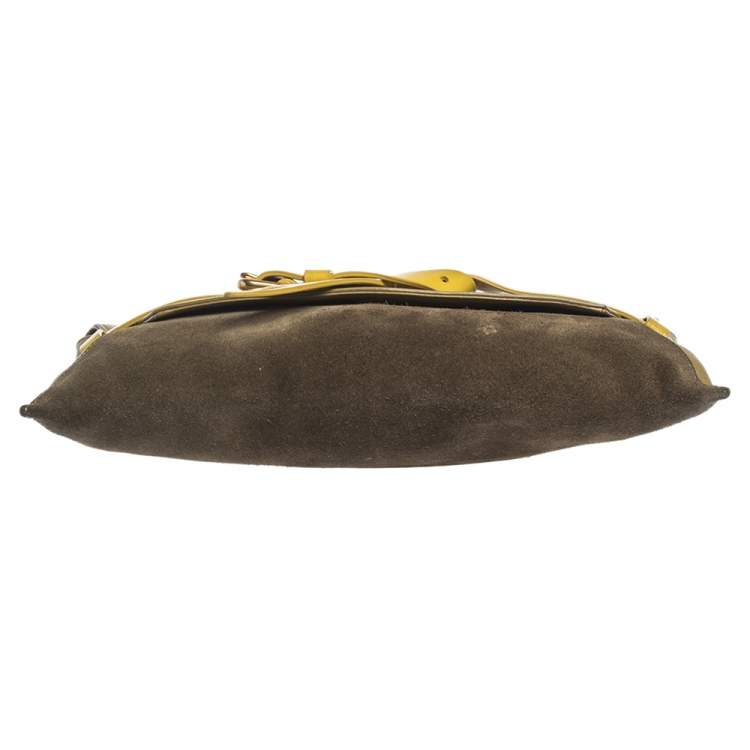 Pre Owned Marc by Marc Jacobs Tri Color Leather and Suede Clutch