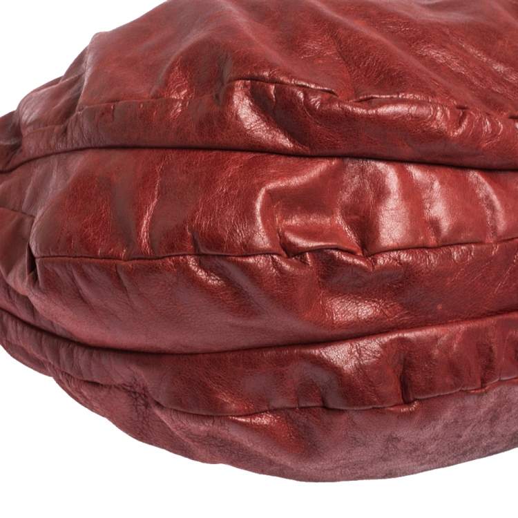 مملوكة مسبقًا Marc by Marc Jacobs Red Glaze Leather Classic Q Hillier Hobo