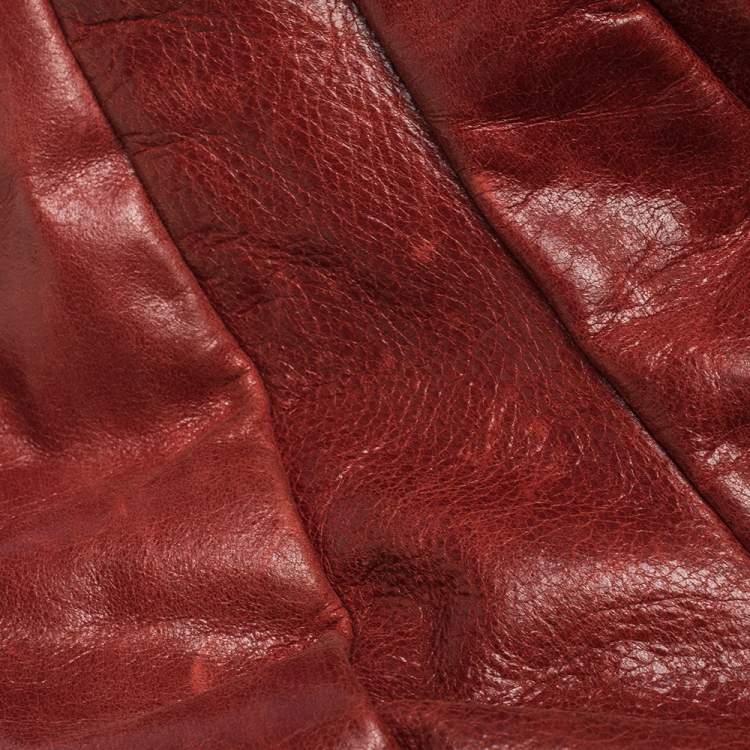مملوكة مسبقًا Marc by Marc Jacobs Red Glaze Leather Classic Q Hillier Hobo