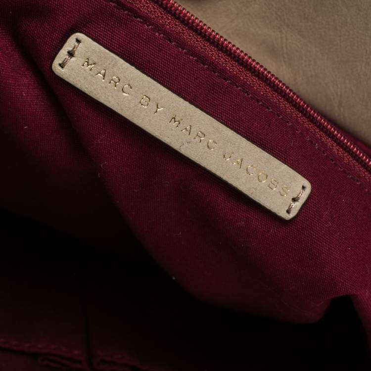 Pre Owned Marc by Marc Jacobs Beige Leather Classic Q Hillier Hobo
