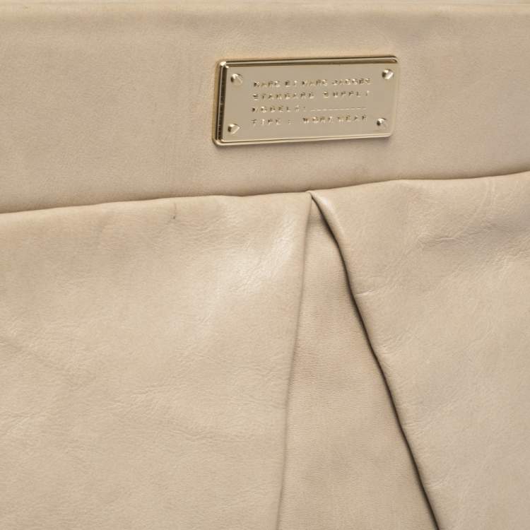 Pre Owned Marc by Marc Jacobs Beige Leather Classic Q Hillier Hobo
