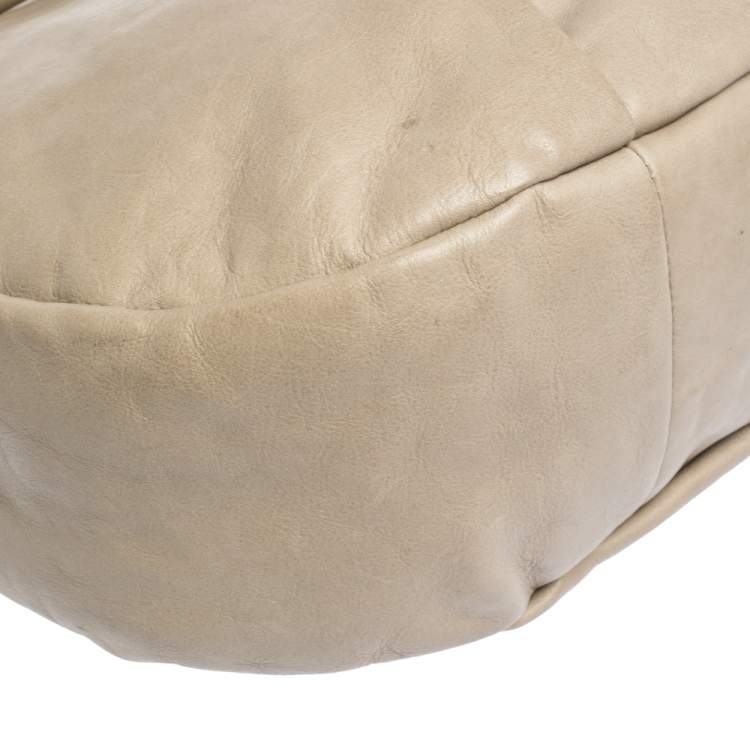 Pre Owned Marc by Marc Jacobs Beige Leather Classic Q Hillier Hobo