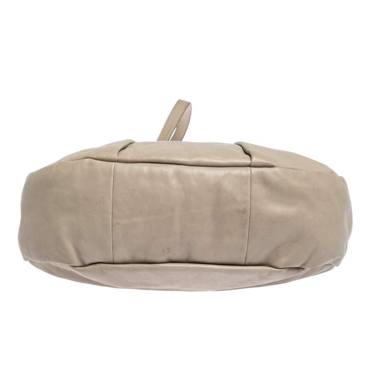 Pre Owned Marc by Marc Jacobs Beige Leather Classic Q Hillier Hobo