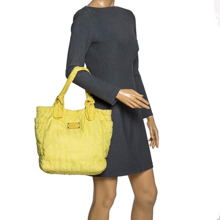 The Medium leather tote bag in yellow - Marc Jacobs