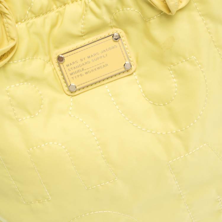 Pre Owned Marc by Marc Jacobs Yellow Nylon Medium Pretty Tate Tote