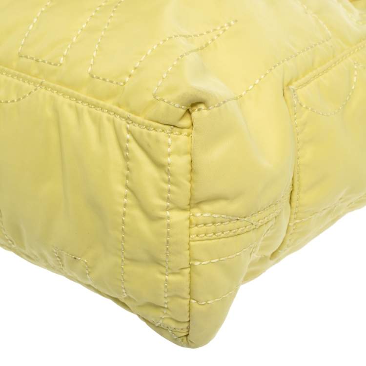 Pre Owned Marc by Marc Jacobs Yellow Nylon Medium Pretty Tate Tote