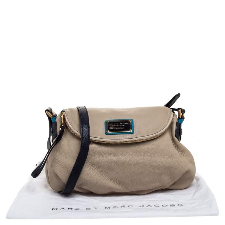 مملوكة مسبقًا Marc by Marc Jacobs Beige/Blue Leather Classic Q Natasha Crossbody Bag