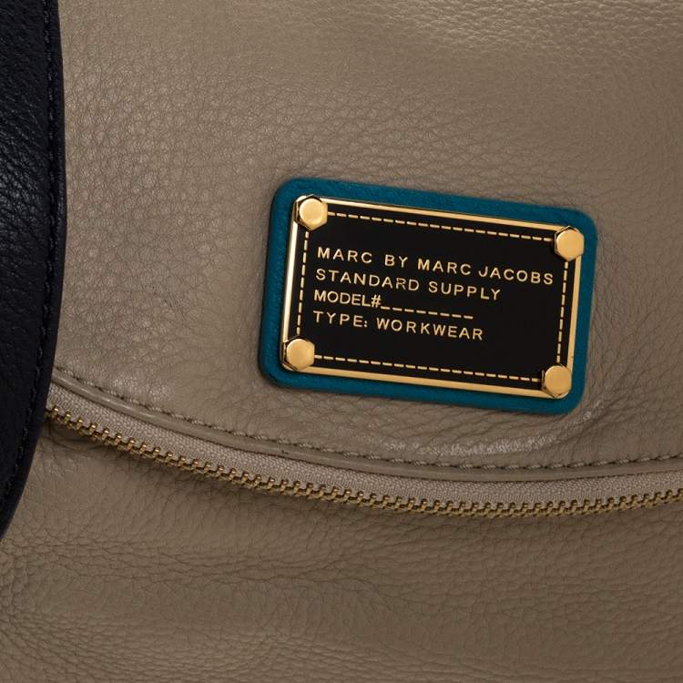 مملوكة مسبقًا Marc by Marc Jacobs Beige/Blue Leather Classic Q Natasha Crossbody Bag
