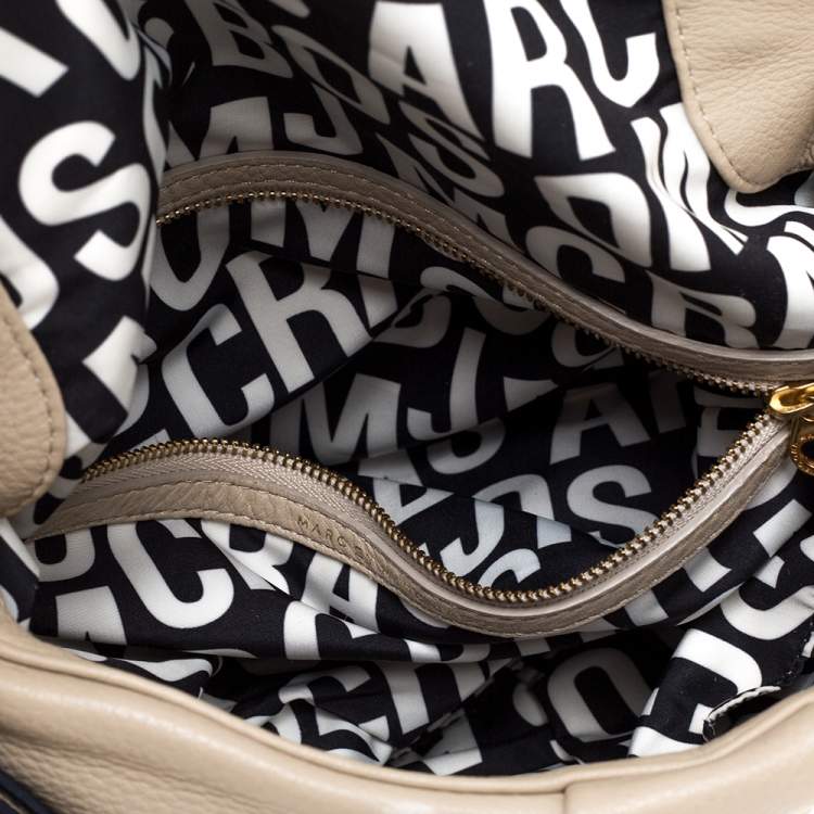مملوكة مسبقًا Marc by Marc Jacobs Beige/Blue Leather Classic Q Natasha Crossbody Bag