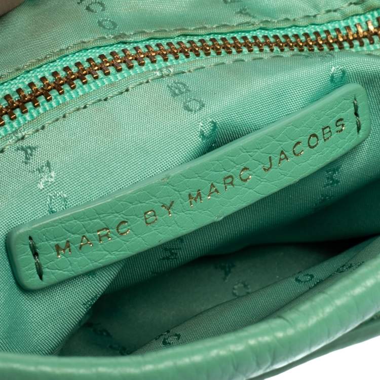 Pre Owned Marc by Marc Jacobs Mint Green Leather Classic Q Karlie Shoulder Bag