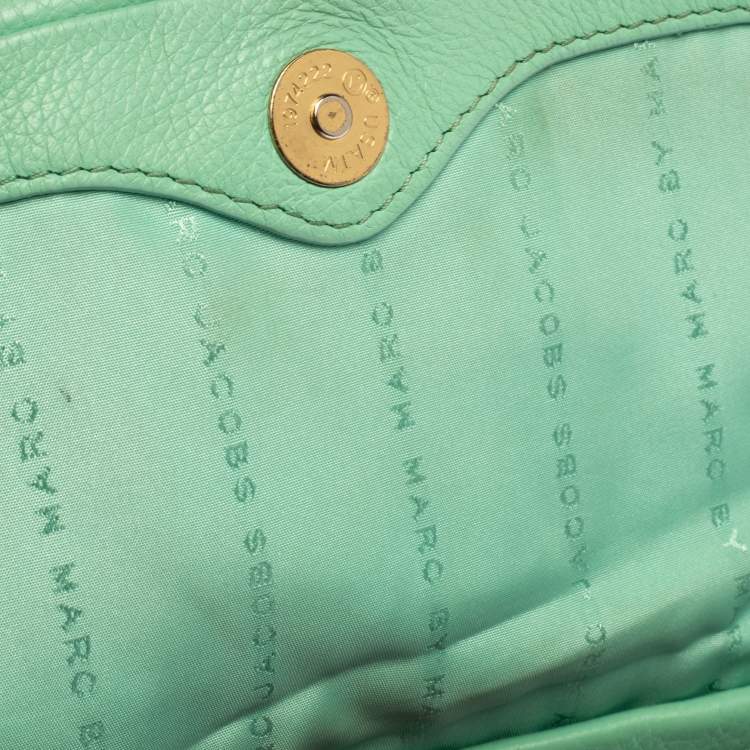 Pre Owned Marc by Marc Jacobs Mint Green Leather Classic Q Karlie Shoulder Bag