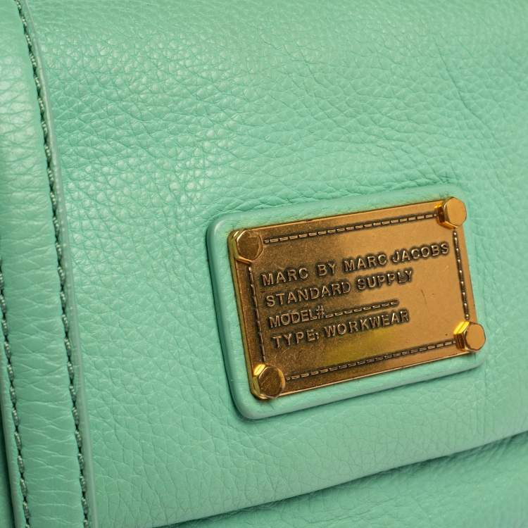 Pre Owned Marc by Marc Jacobs Mint Green Leather Classic Q Karlie Shoulder Bag