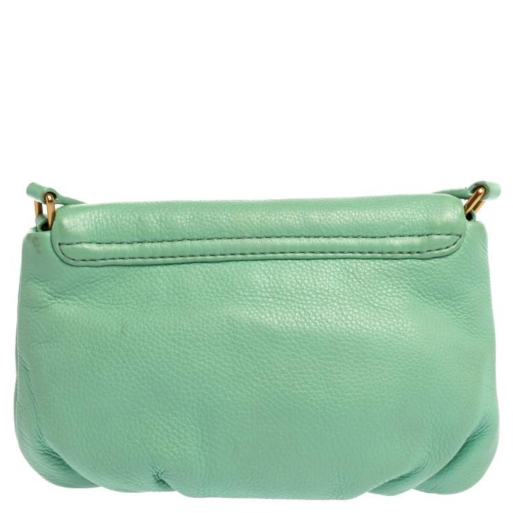 Pre Owned Marc by Marc Jacobs Mint Green Leather Classic Q Karlie Shoulder Bag