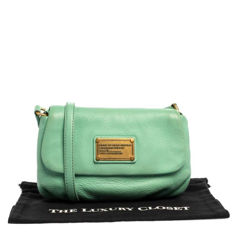 Pre Owned Marc by Marc Jacobs Mint Green Leather Classic Q Karlie Shoulder Bag