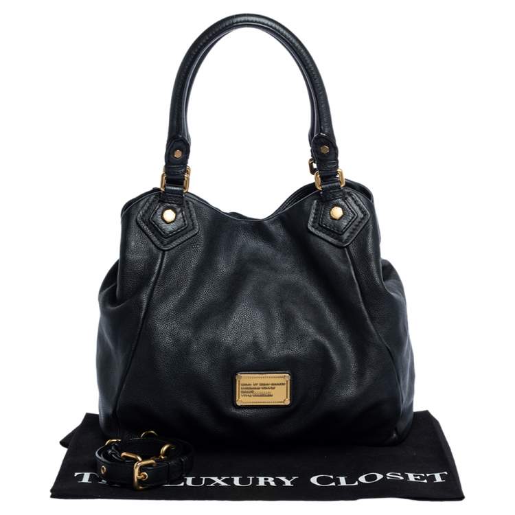 Pre Owned Marc by Marc Jacobs Black Leather Classic Q Francesca Shoulder Bag 