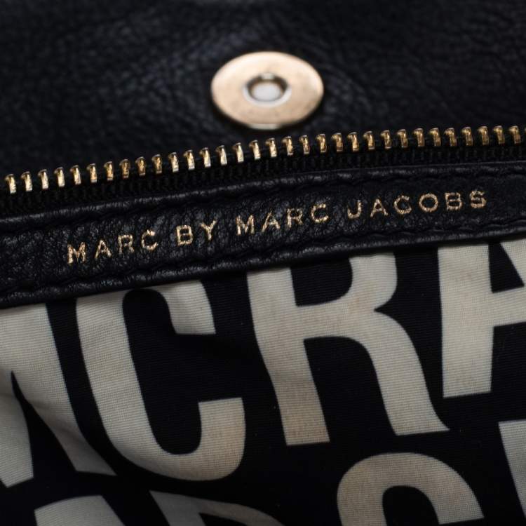 Pre Owned Marc by Marc Jacobs Black Leather Classic Q Francesca Shoulder Bag 