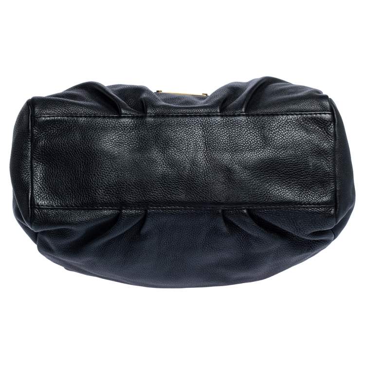 Pre Owned Marc by Marc Jacobs Black Leather Classic Q Francesca Shoulder Bag 