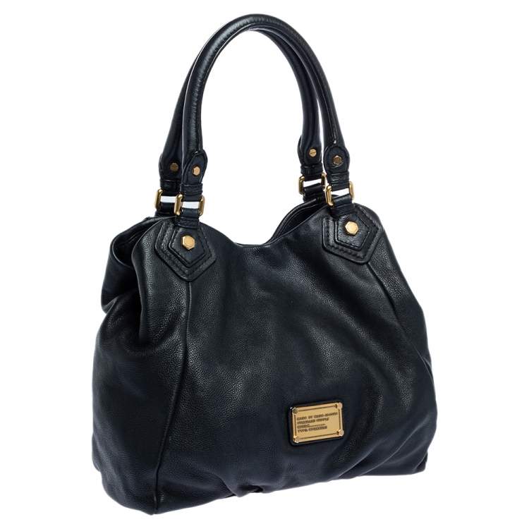 Pre Owned Marc by Marc Jacobs Black Leather Classic Q Francesca Shoulder Bag 