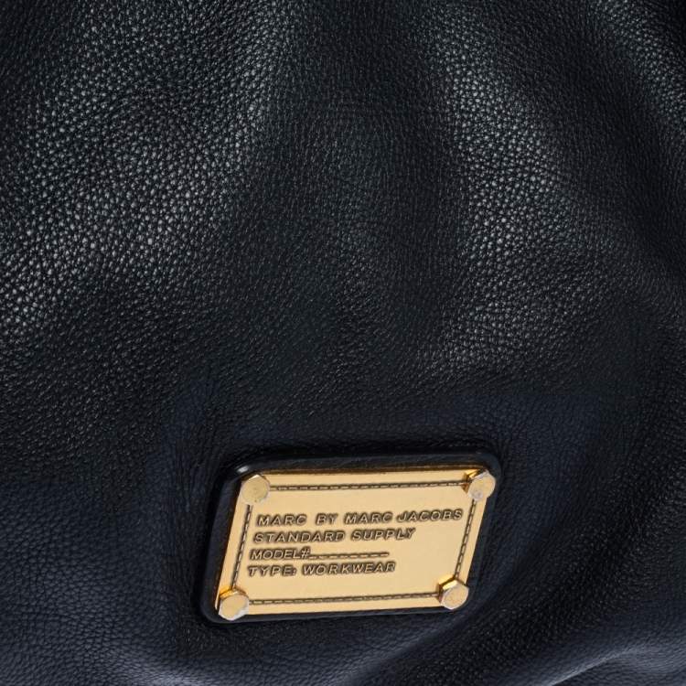 Pre Owned Marc by Marc Jacobs Black Leather Classic Q Francesca Shoulder Bag 