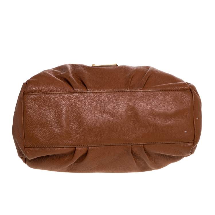 Pre Owned Marc by Marc Jacobs Brown Leather Classic Q Francesca Shoulder Bag