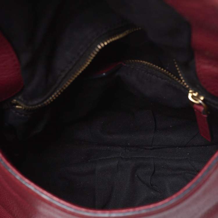 Pre Owned Marc by Marc Jacobs Burgundy Leather Classic Q Natasha Crossbody Bag