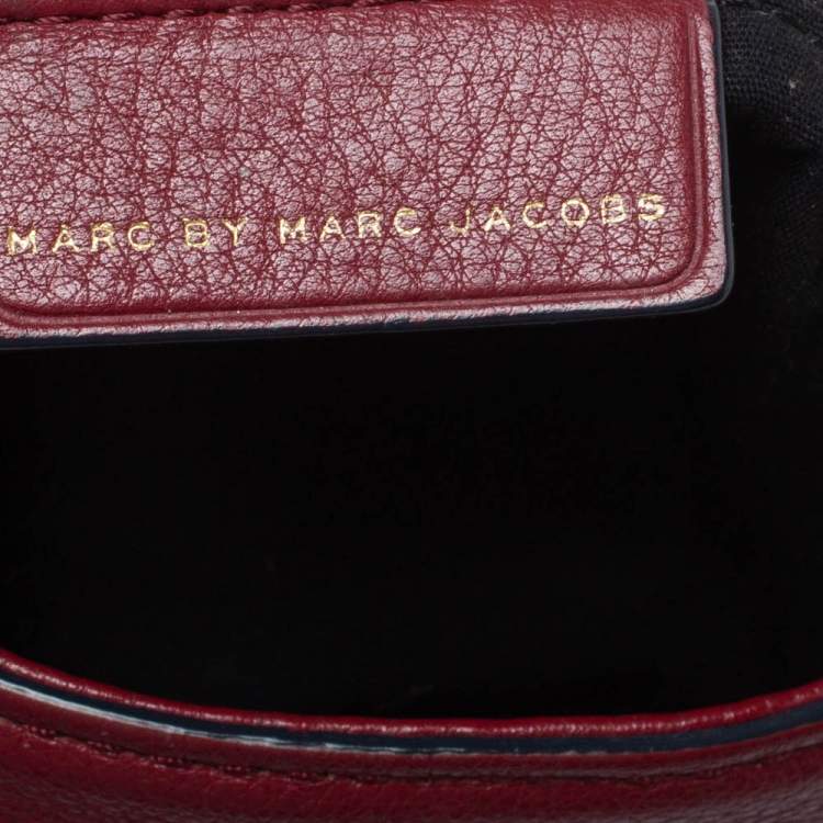 Pre Owned Marc by Marc Jacobs Burgundy Leather Classic Q Natasha Crossbody Bag