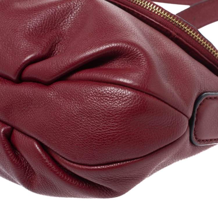 Pre Owned Marc by Marc Jacobs Burgundy Leather Classic Q Natasha Crossbody Bag