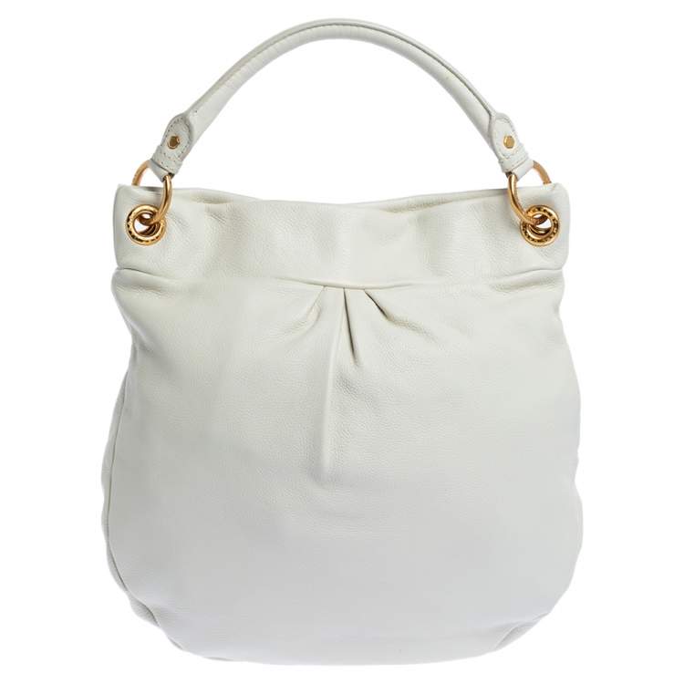 مملوكة مسبقًا Marc by Marc Jacobs Off White Leather New Q Hillier Hobo