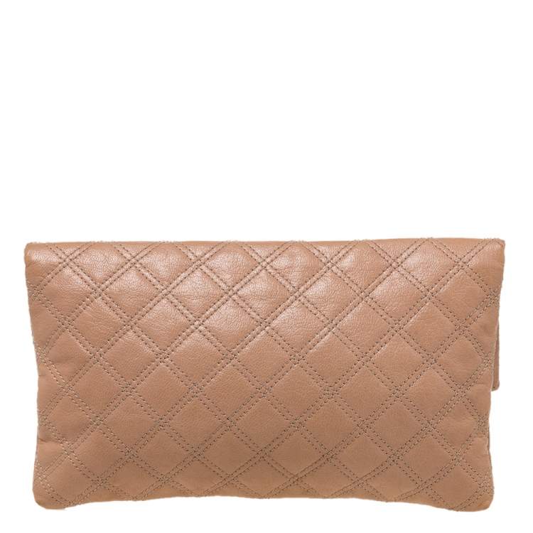 Pre Owned Marc by Marc Jacobs Beige Leather Eugenie Clutch