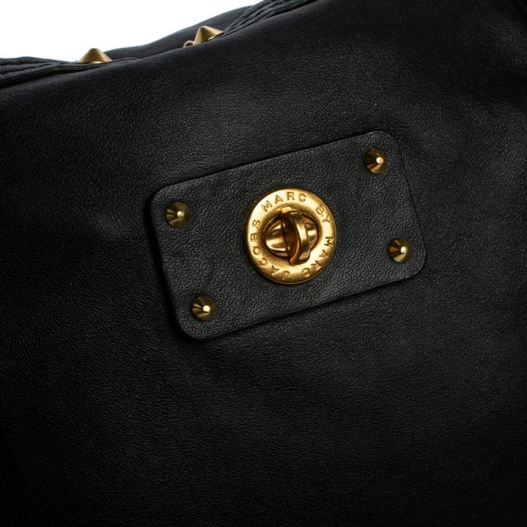 مملوكة مسبقًا Marc by Marc Jacobs Black Leather Spike Studded Shoulder Bag