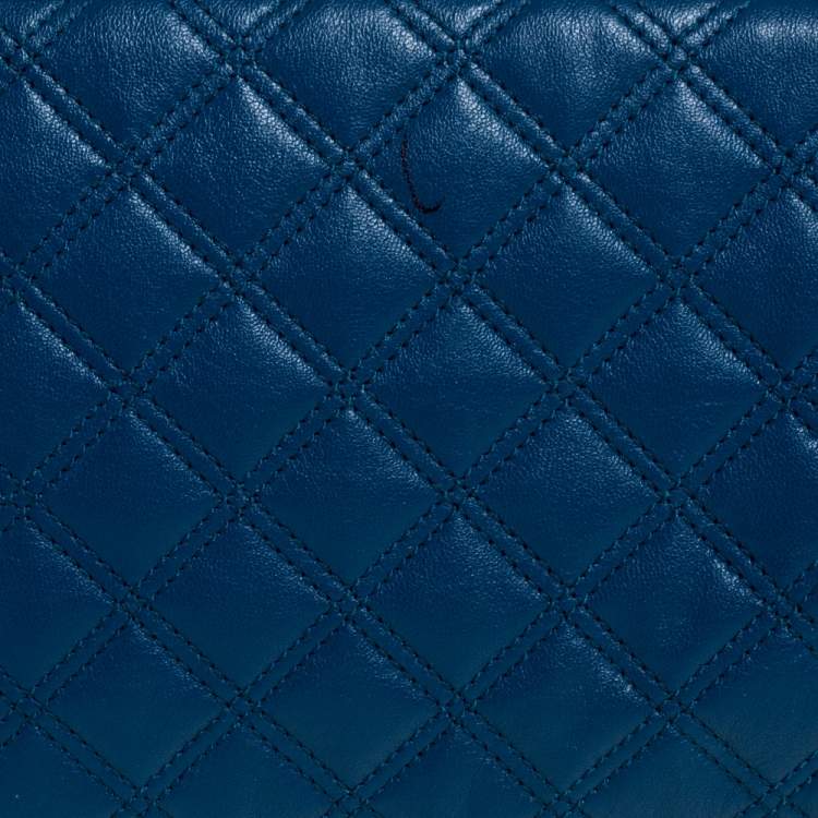 مملوكة مسبقًا Marc by Marc Jacobs Blue Quilted Leather Large Eugenie Clutch