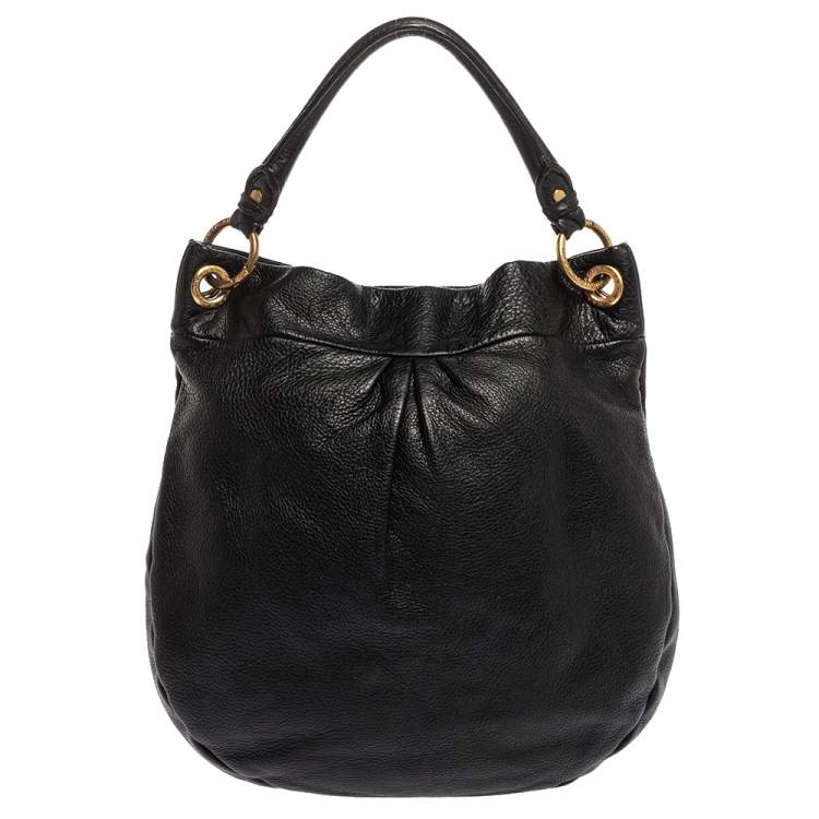 Pre Owned Marc by Marc Jacobs Black Leather Classic Q Hillier Hobo